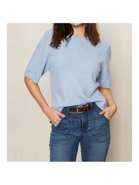 Never worn Sanctuary Light Blue Short Sleeve Knit Top